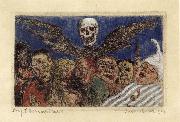 James Ensor The Deadly Sins Dominated by Death oil on canvas